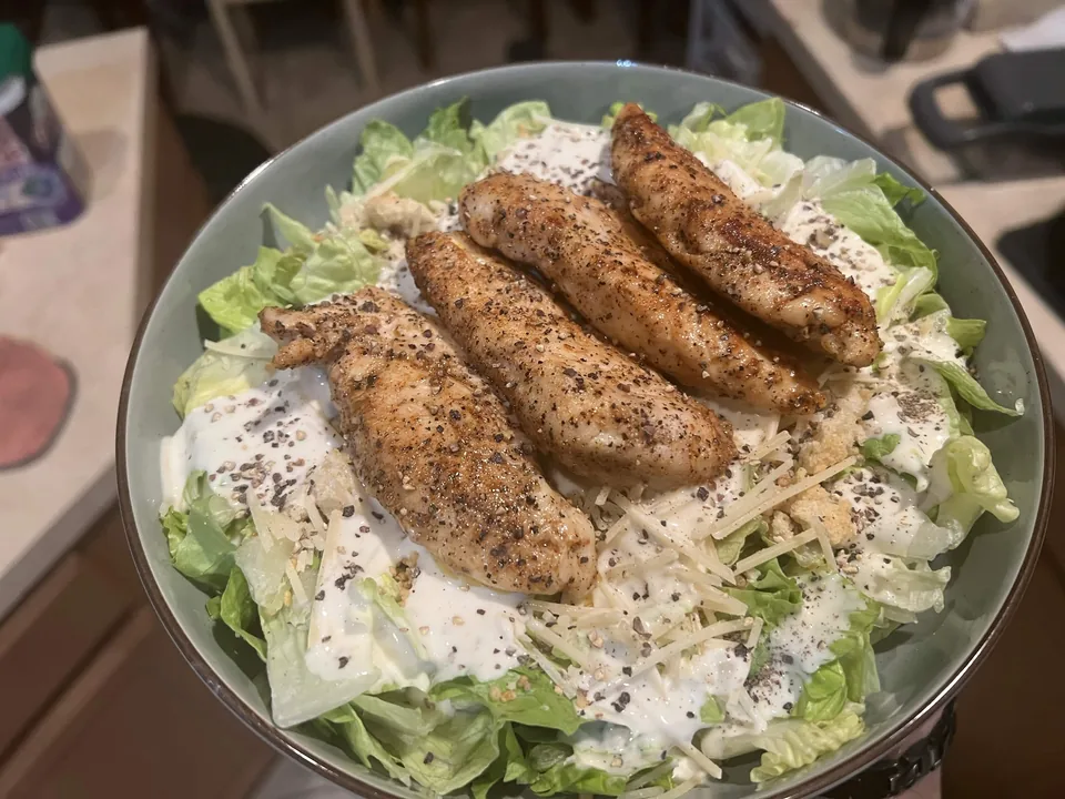 Chicken Caesar salad bowl