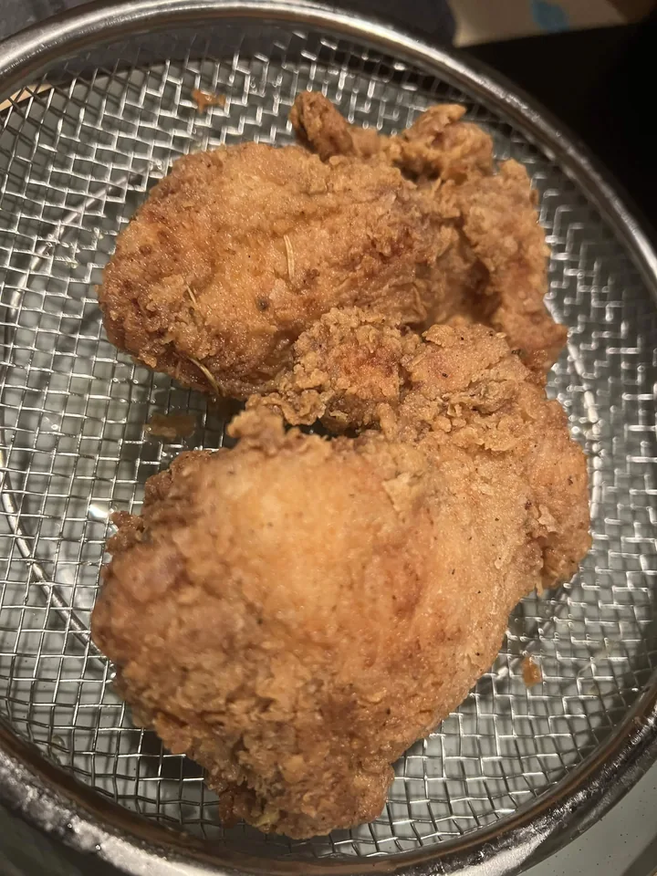 Freshly fried chicken