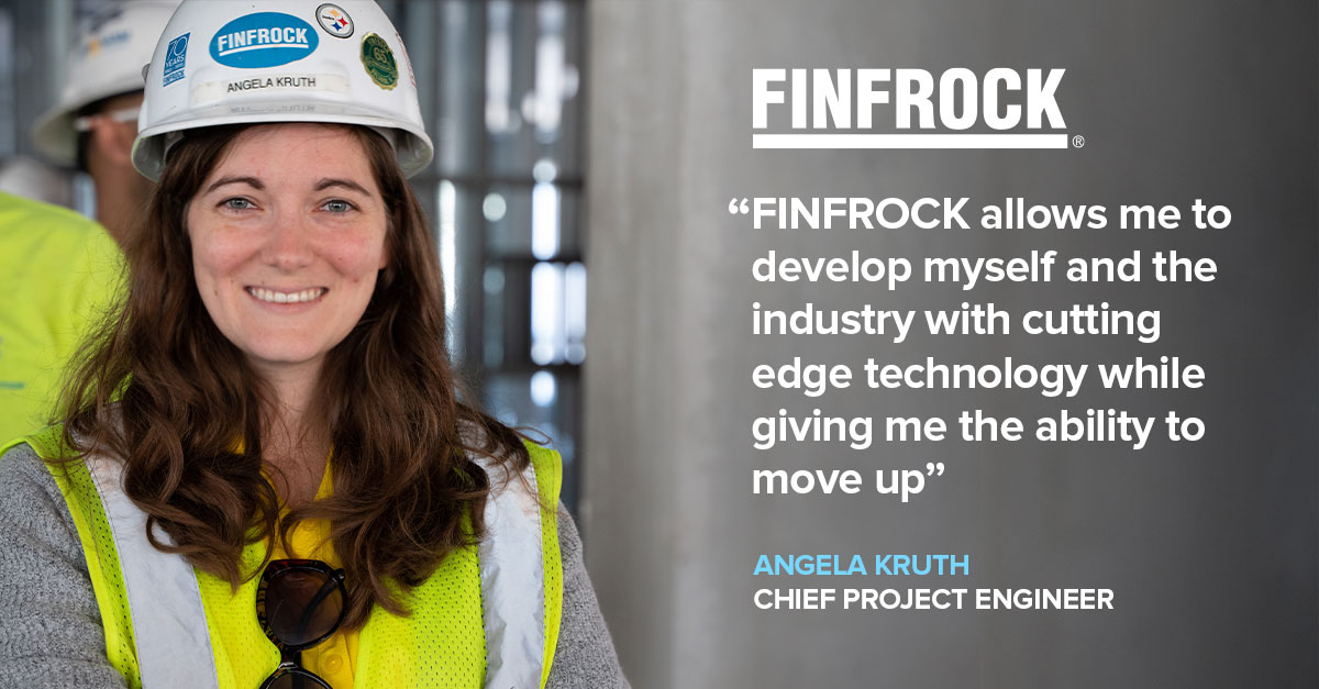 FINFROCK engineering recruitment campaign featuring Chief Project Engineer Angela Kruth