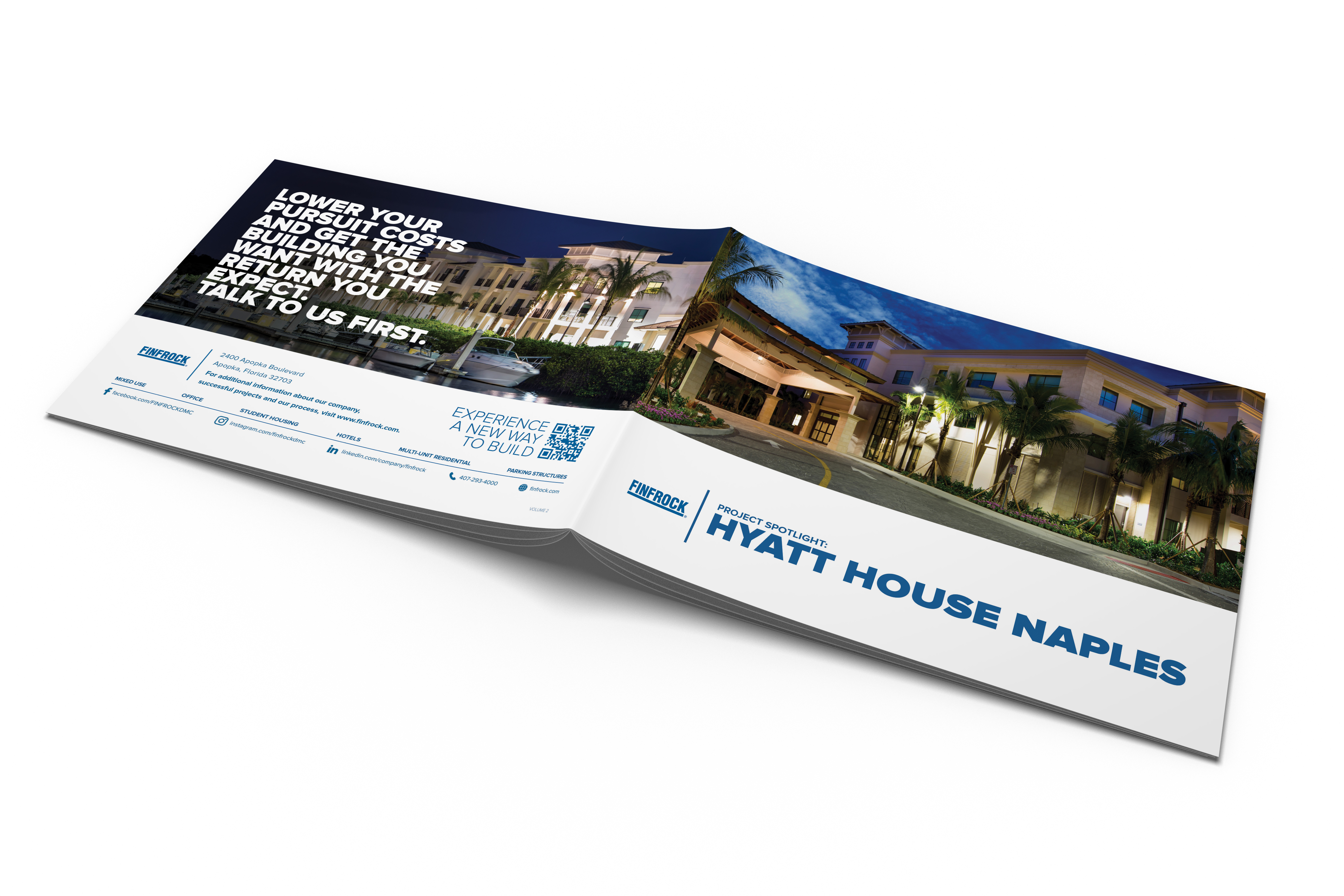 Hyatt House Naples fold-out publication mockup