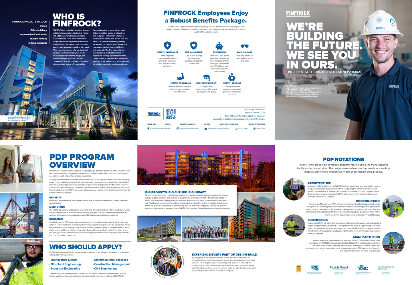 FINFROCK Professional Development Program brochure outside and inside spreads