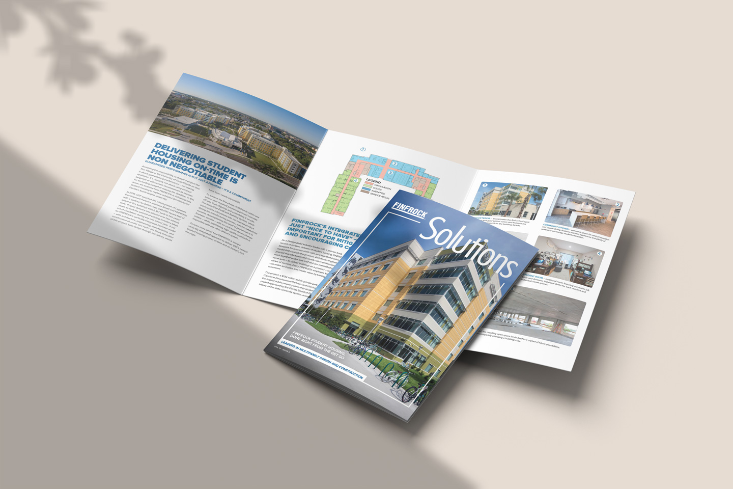 FINFROCK Solutions publication mockup for The Village at USF