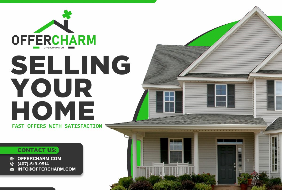 OfferCharm seller guide cover with home photography and green brand system