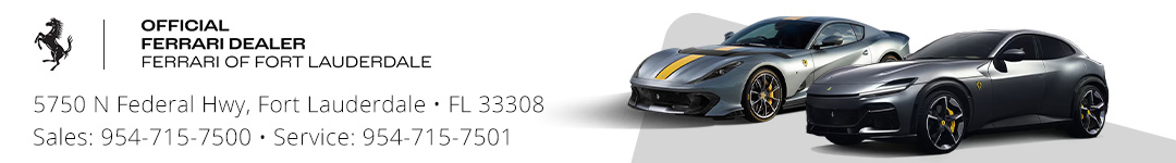 Ferrari dealership banner design