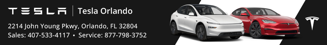 Tesla dealership banner design